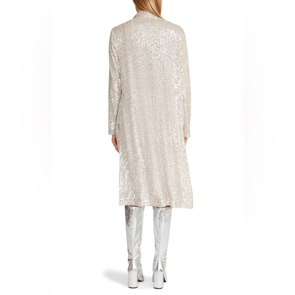 BB Dakota by STEVE MADDEN ~ Show Stopper Sequin Duster Jacket - Picture 7 of 11